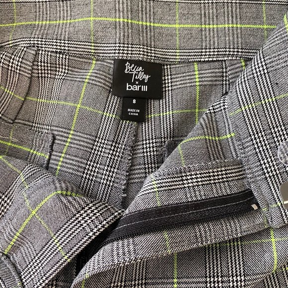 NWT Bar III Becca Tilley x Plaid Tapered Pants - Picture 11 of 13